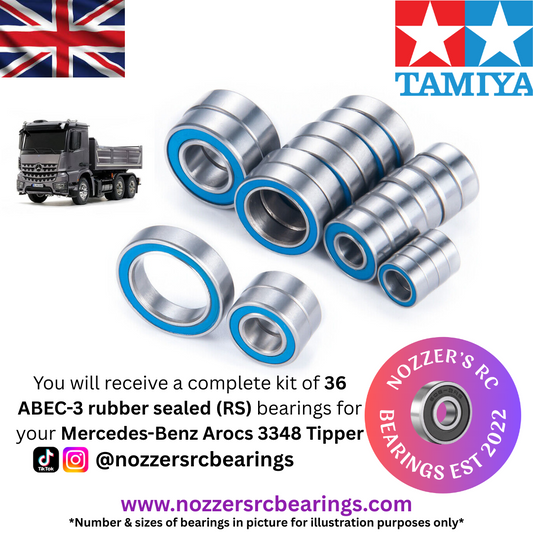 Tamiya Mercedes-Benz Arocs 3348 Tipper Complete Bearing Kit