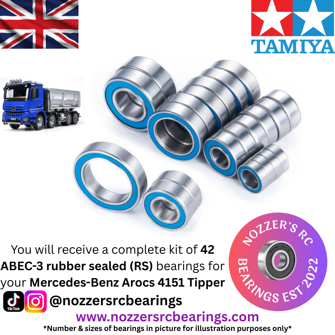 Tamiya Mercedes-Benz Arocs 4151 Tipper Complete Bearing Kit
