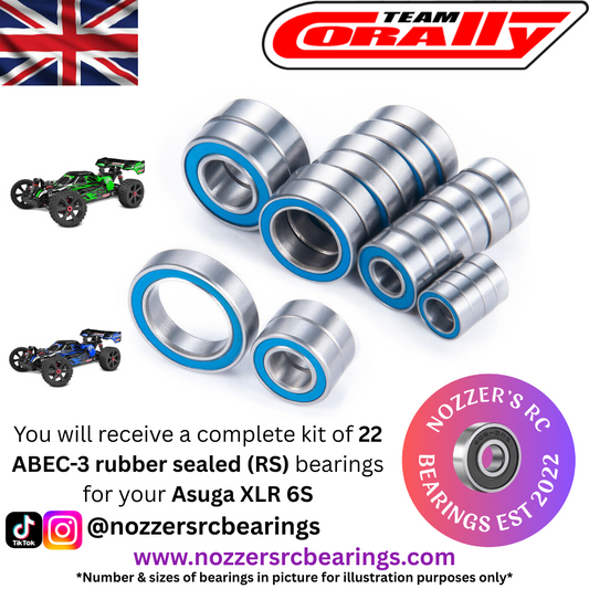 Team Corally Asuga XLR 6S Complete Bearing Kit
