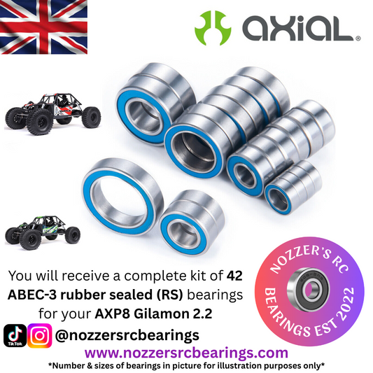 Axial AXP8 Gilamon 2.2 Complete Bearings Kit