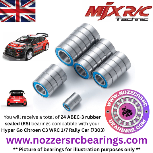 MJX Hyper Go Citroen C3 1/7 WRC 7303 Complete Bearing Kit