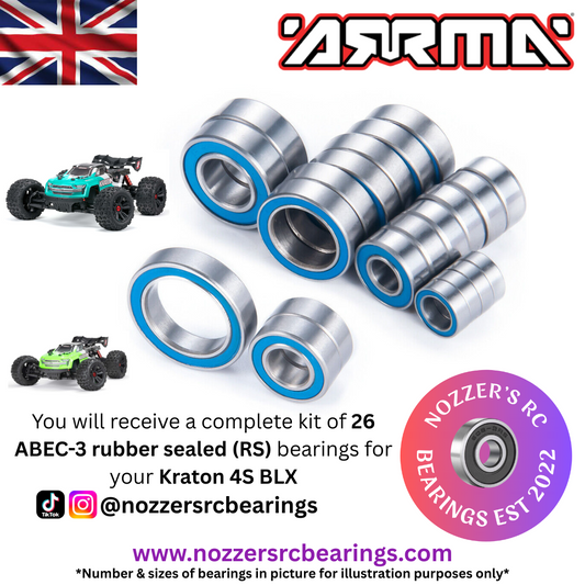 Arrma Kraton 4S BLX Complete Bearing Kit
