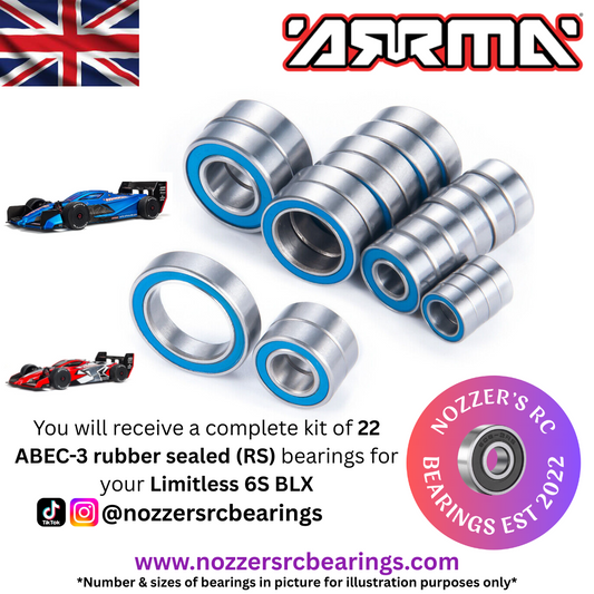 Arrma Limitless 6S BLX Complete Bearing Kit