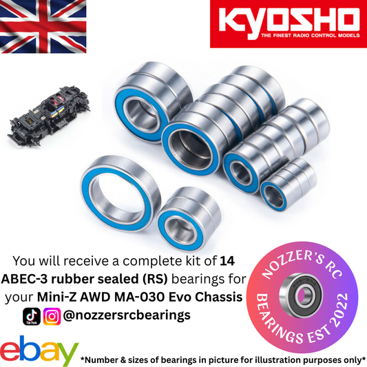 Kyosho Mini-Z AWD MA030 Evo Complete Bearing Kit