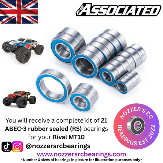 Team Associated Rival MT10 Complete Bearing Kit