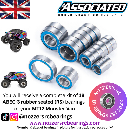 Team Associated MT12 Monster Van Complete Bearing Kit