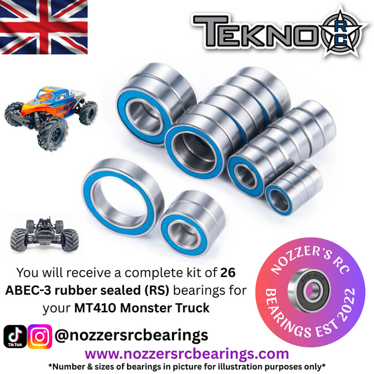 Tekno MT410 Monster Truck Complete Bearing Kit