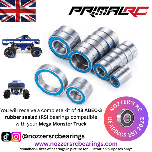 Primal RC Mega Truck Complete Bearing Kit