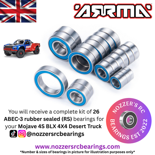 Arrma Mojave 4X4 4S BLX Desert Truck Complete Bearing Kit