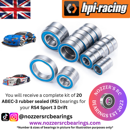 HPI Racing RS4 Sport 3 Drift Complete Bearing Kit