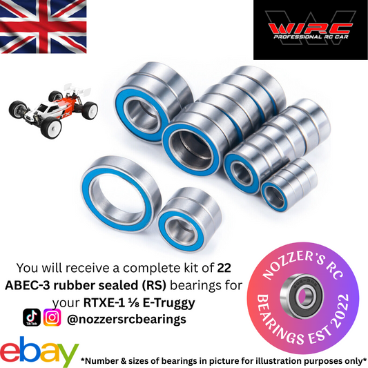 WIRC Racing RTXE.1 E-Truggy Complete Bearing Kit