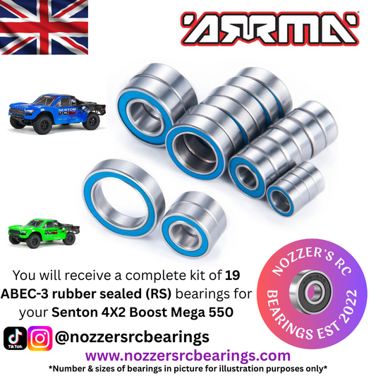 Arrma Senton 4X2 Boost Mega 550 Complete Bearing Kit