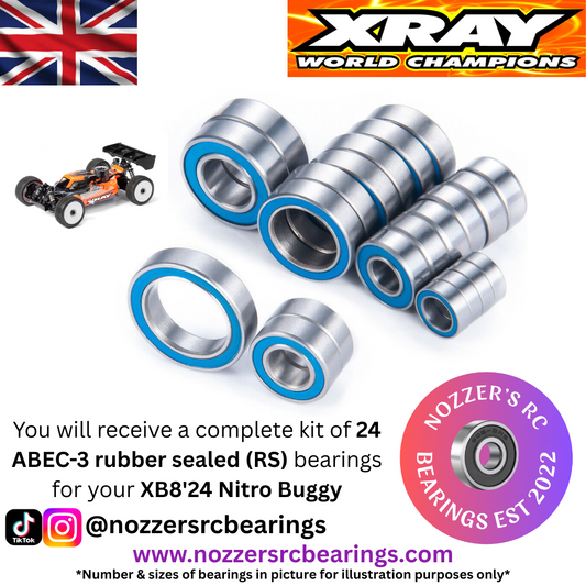 XRay XB8'24 Nitro Buggy Complete Bearing Kit