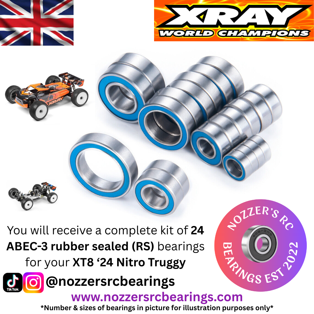 XRAY XT8 '24 Nitro Truggy Complete Bearing Kit