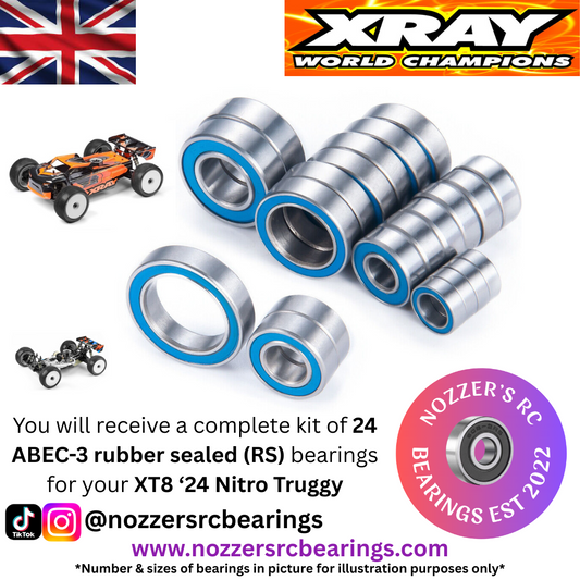 XRAY XT8 '24 Nitro Truggy Complete Bearing Kit