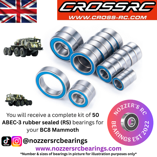 Cross RC BC8 Mammoth Complete Bearing Kit