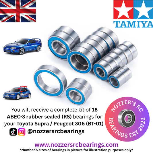 Tamiya Toyota Supra / Peugeot 306 (BT-01) Complete Bearing Kit