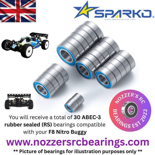 Sparko F8 Nitro Buggy Complete Bearing Kit