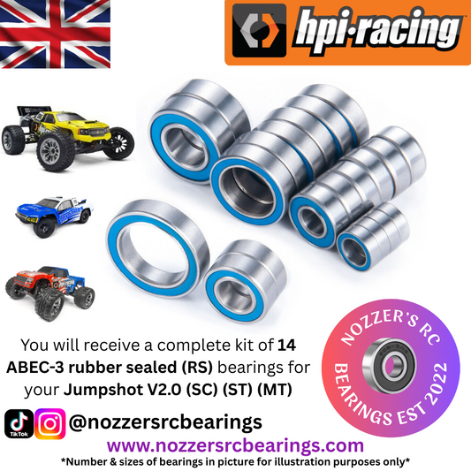HPI Racing Jumpshot V2.0 (SC) (ST) (MT) Complete Bearing Kit
