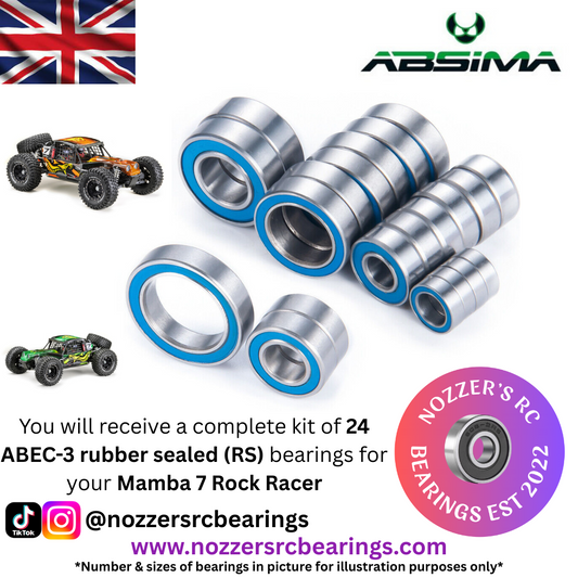 Absima Mamba 7 Rock Racer Complete Bearing Kit