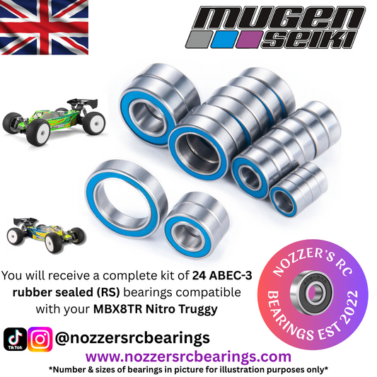 Mugen MBX8TR Nitro Truggy Complete Bearing Kit
