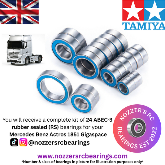 Tamiya Mercedes Benz Actros 1851 Gigaspace Complete Bearing Kit