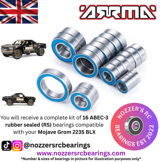 Arrma Mojave Grom 223S BLX Complete Bearing Kit