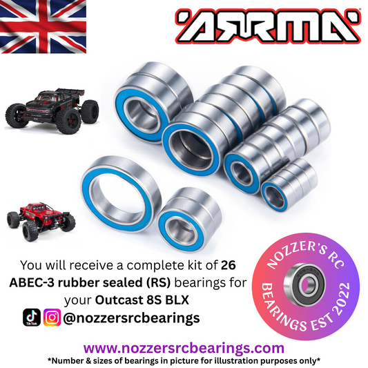 Arrma Outcast 8S BLX Complete Bearing Kit