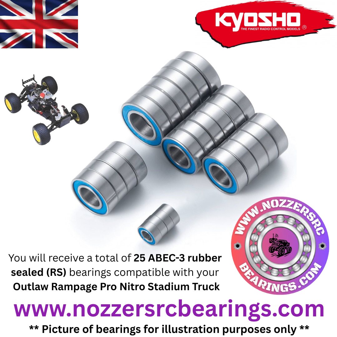 Kyosho Outlaw Rampage Pro Nitro Stadium Truck Complete Bearing Kit