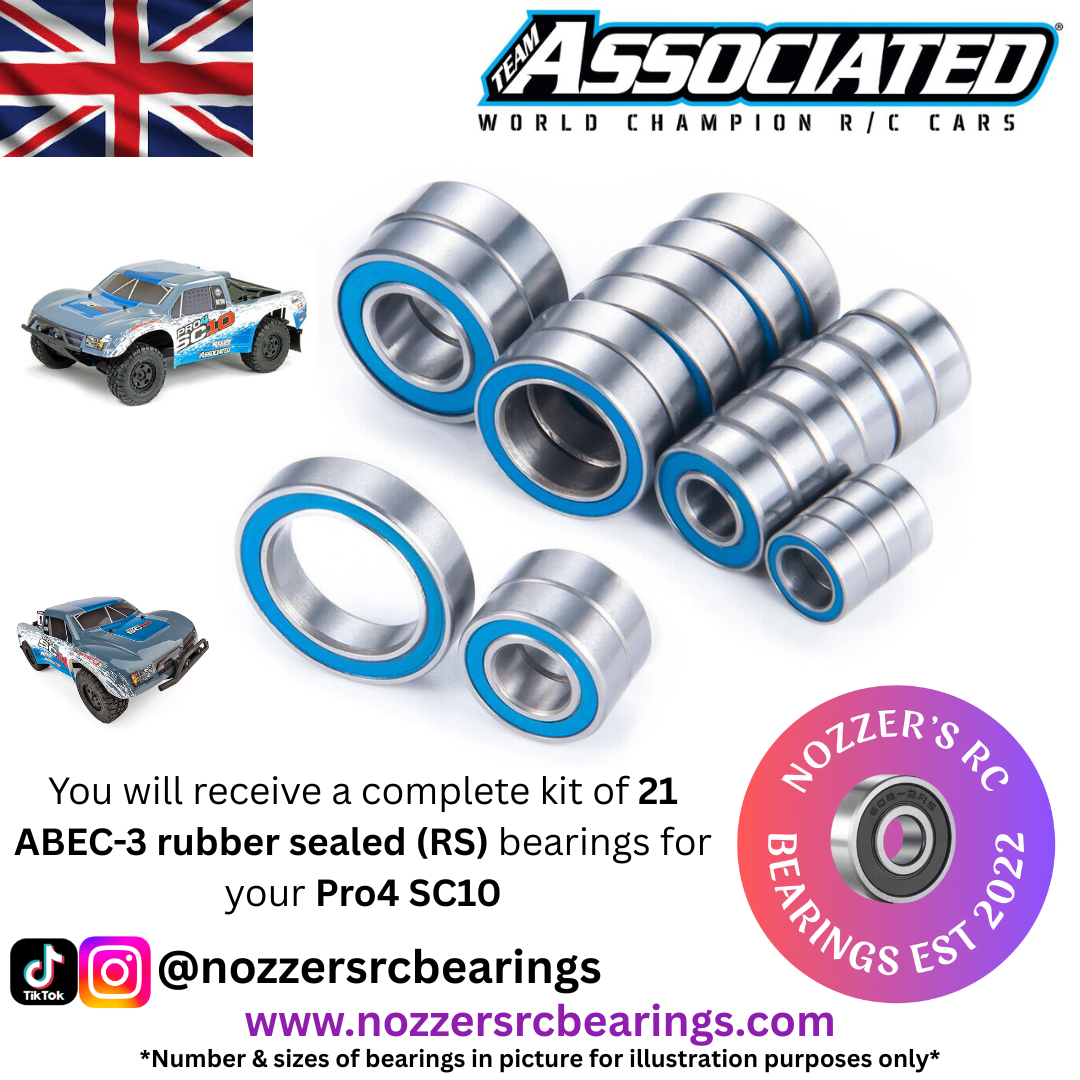 Team Associated Pro4 SC10 Complete Bearing Kit