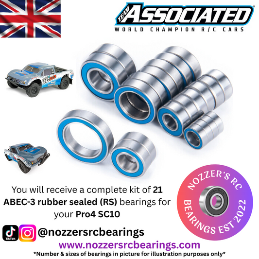 Team Associated Pro4 SC10 Complete Bearing Kit