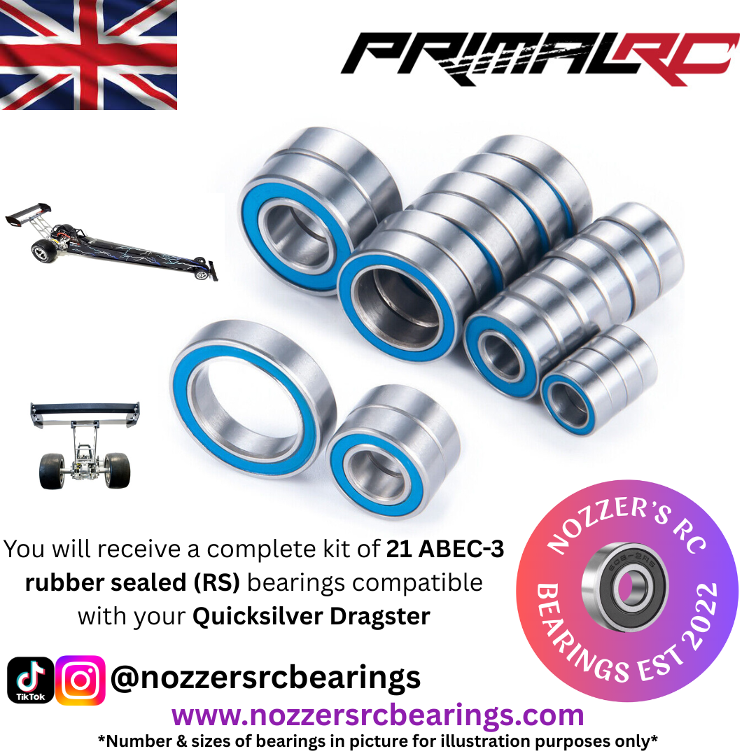 Primal RC Quicksilver Dragster Complete Bearing Kit