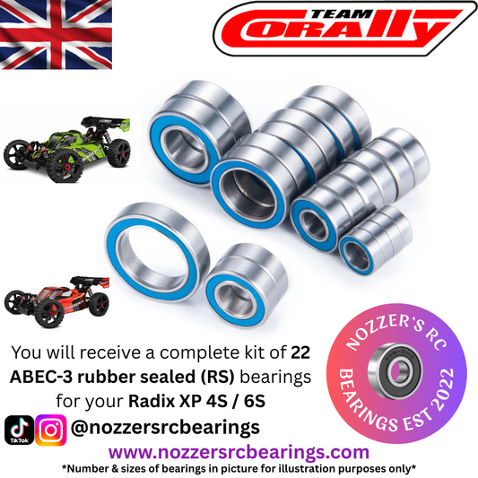 Team Corally Radix XP 4S / 6S Complete Bearing Kit