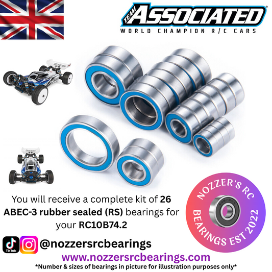 Team Associated RC10B74.2 Complete Bearing Kit