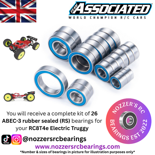 Team Associated RC8T4e Electric Truggy Complete Bearing Kit