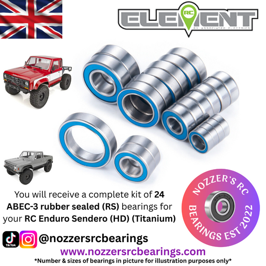 Element RC Enduro Sendero (HD) (Titanium) Complete Bearing Kit