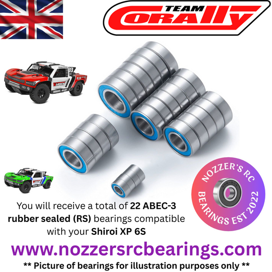 Team Corally Shiroi XP 6S Complete Bearing Kit