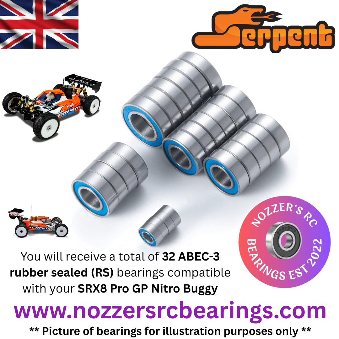 Serpent SRX8 Pro GP Nitro Buggy Complete Bearing Kit