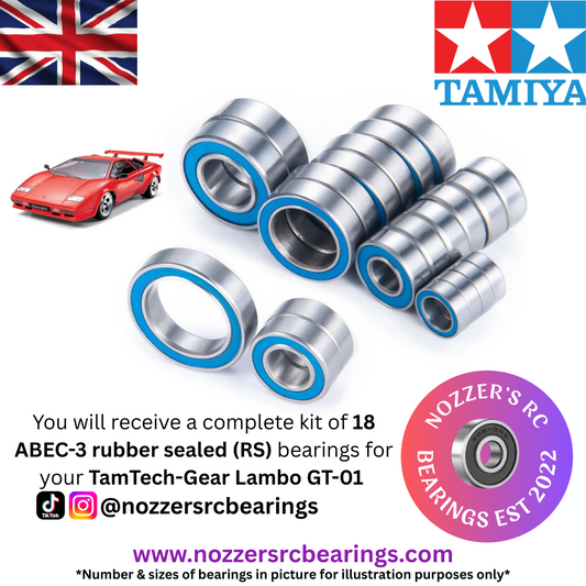 Tamiya TamTech-Gear Lambo GT-01 Complete Bearing Kit