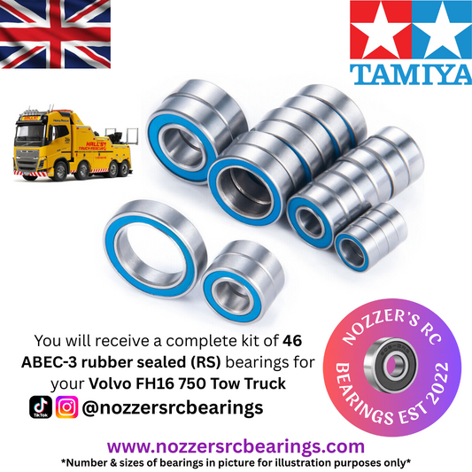 Tamiya Volvo FH16 750 Tow Truck Complete Bearing Kit