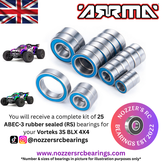 Arrma Vorteks 3S BLX 4X4 Complete Bearing Kit