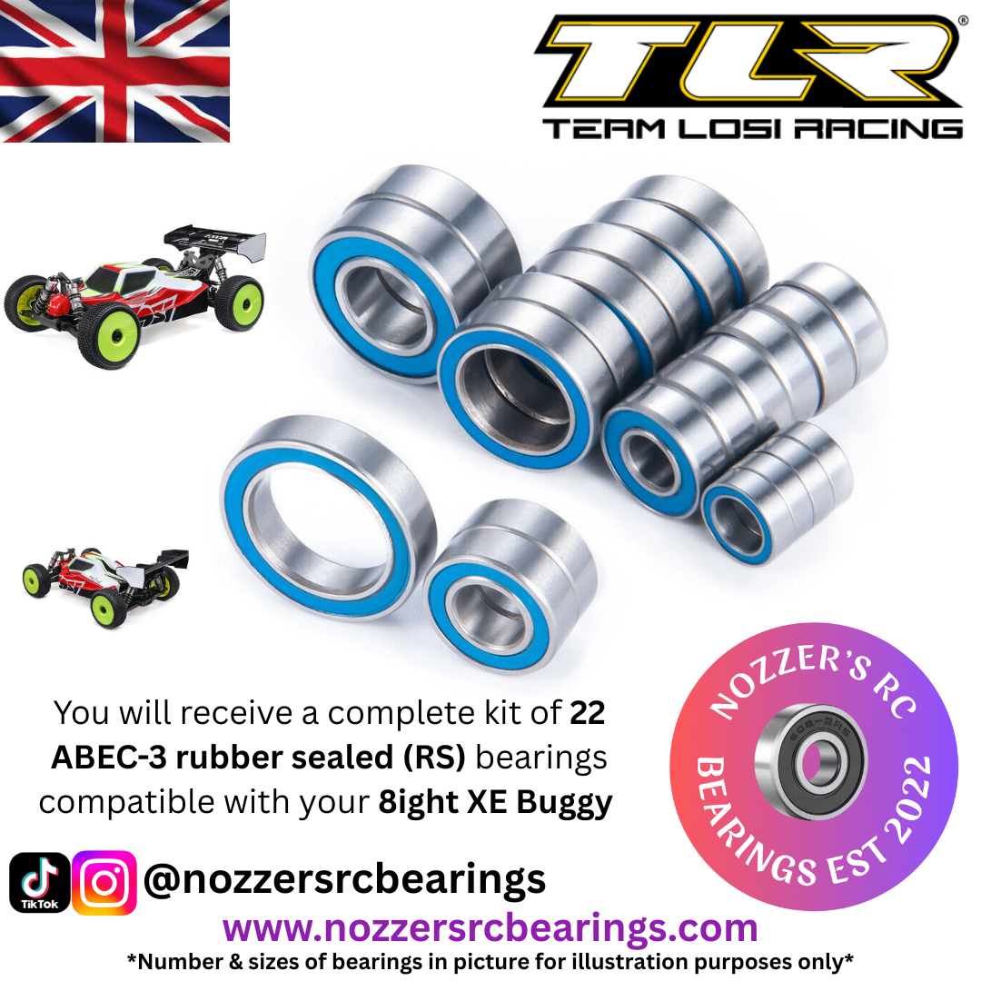 Losi 8ight XE 4WD Buggy Complete Upgrade Set 22 RS Bearings UK Stock ABEC-3