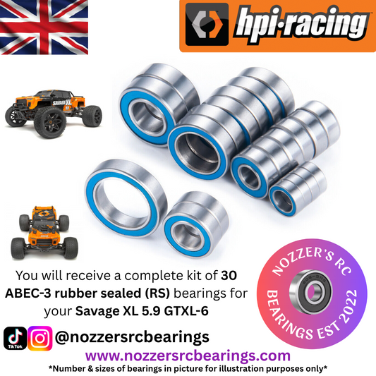 HPI Racing Savage XL 5.9 Nitro GTXL-6 Complete Bearing Kit