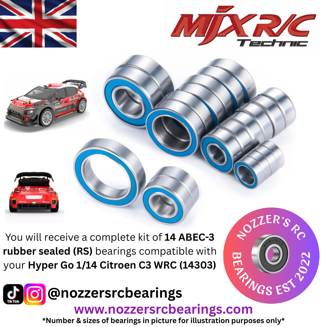 MJX Hyper Go 1/14 Citroen C3 WRC (14303) Complete Bearing Kit