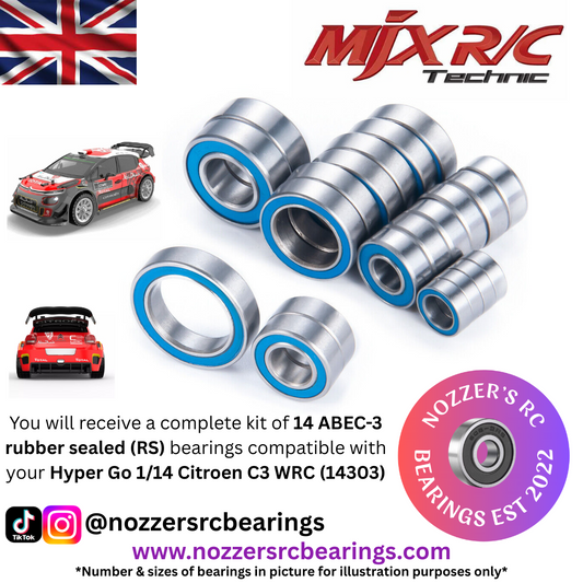 MJX Hyper Go 1/14 Citroen C3 WRC (14303) Complete Bearing Kit