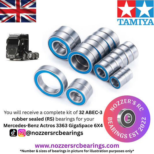 Tamiya Mercedes-Benz Actros 3363 6X4 GigaSpace Complete Bearing Kit