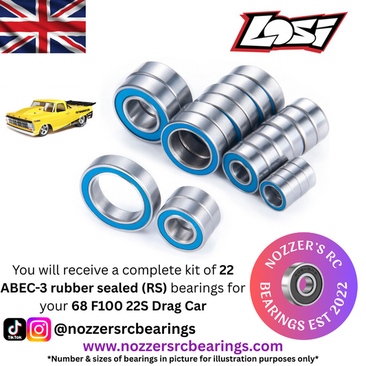 Losi 68 F100 22S Drag Car Complete Bearing Kit