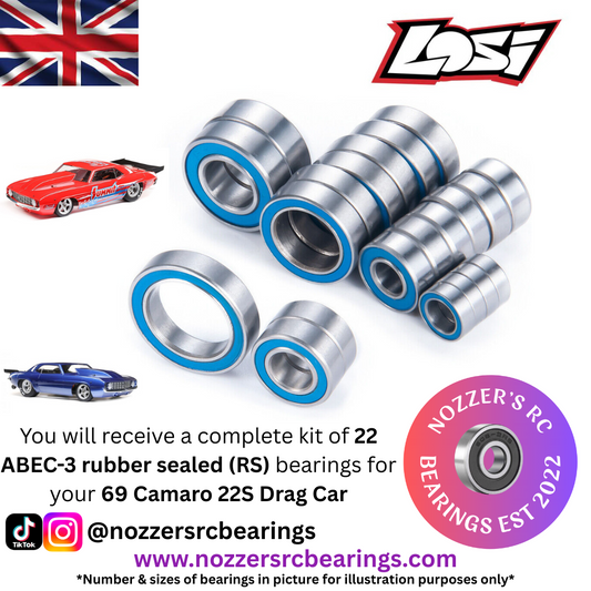 Losi 69 Camaro 22S Drag Car Complete Bearing Kit