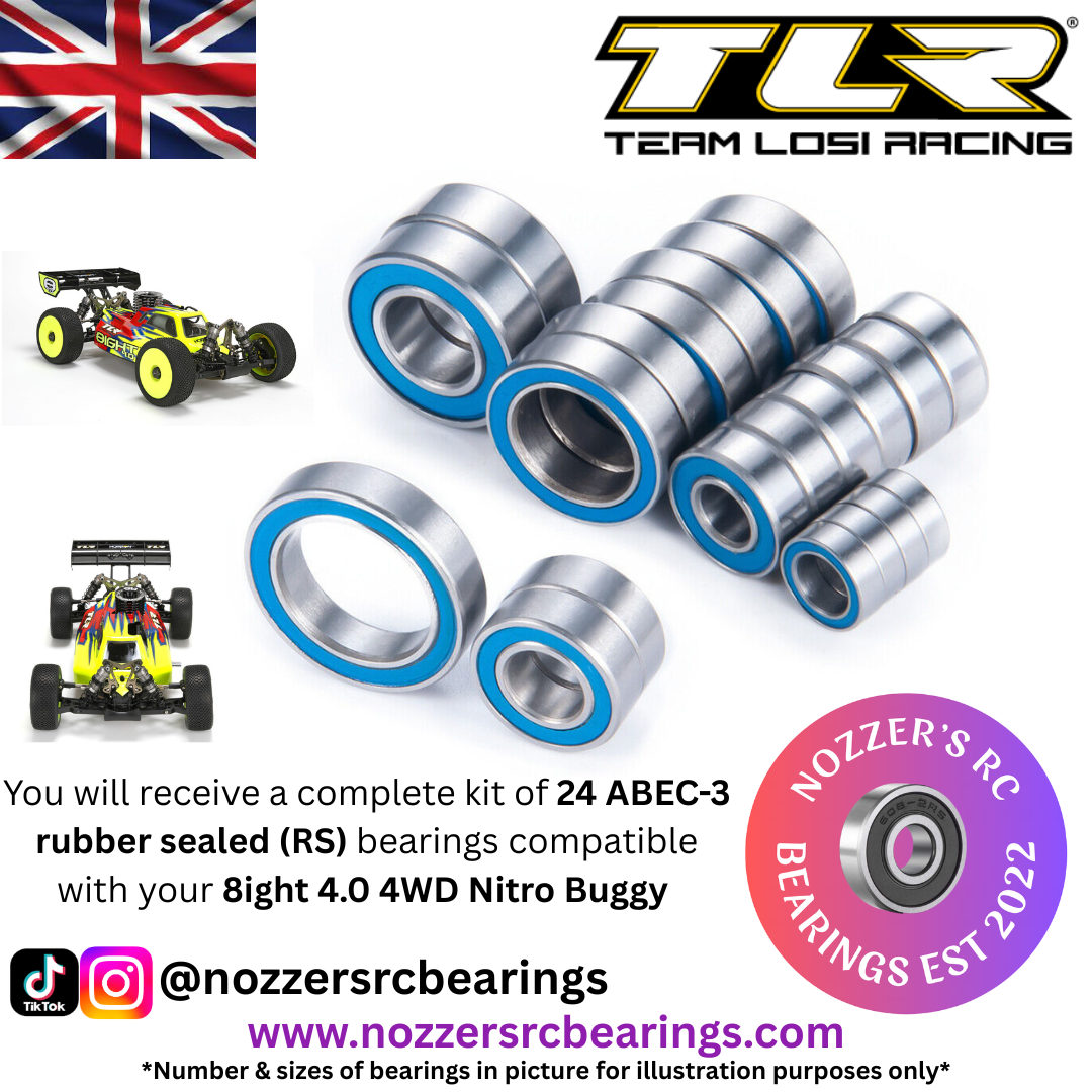 Losi 8ight 4.0 Nitro Buggy Complete Bearing Kit