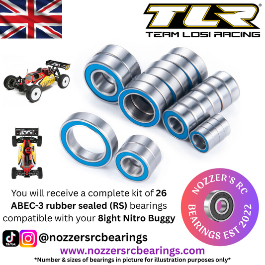 Losi 8ight Nitro Buggy Complete Bearing Kit